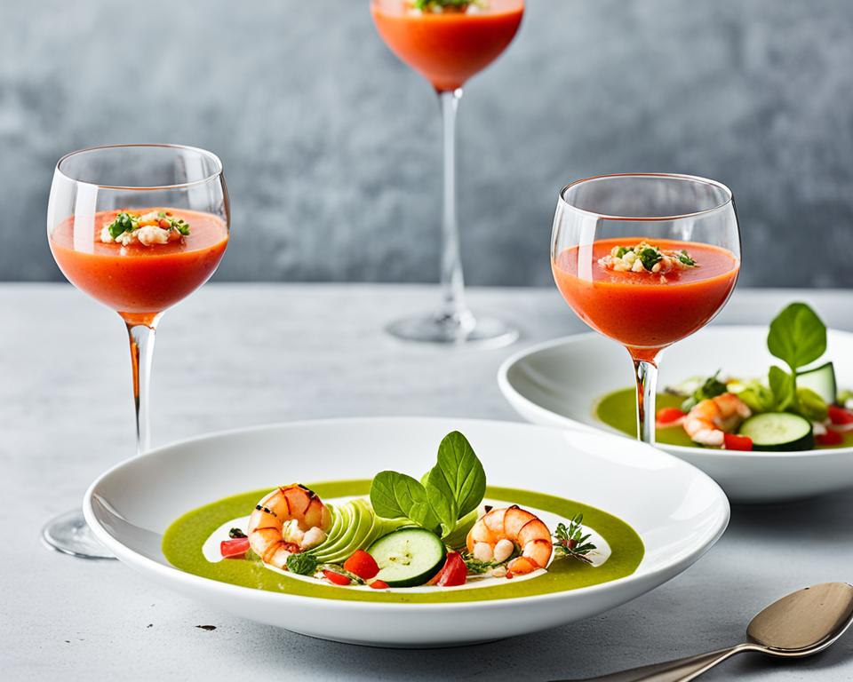 creative gazpacho garnishes