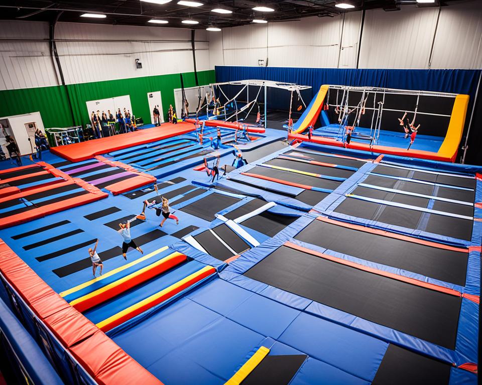 gymnastics trampolines